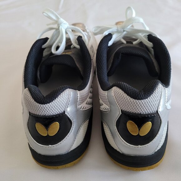Butterfly LEZOLINE GIGU Table Tennis Shoes White-Silver SZ 10.5 - Picture 4 of 9